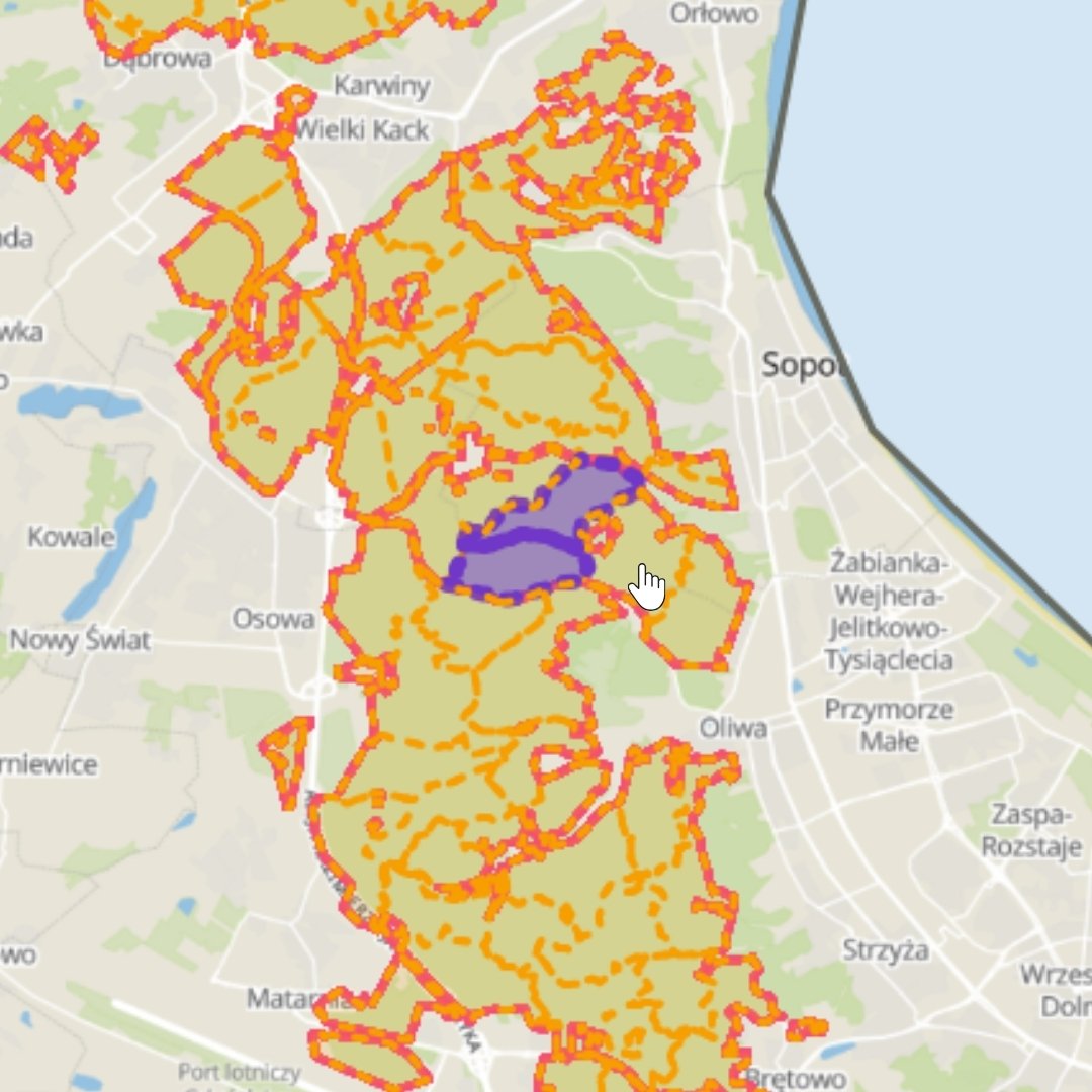 Zaznaczanie każdego obszaru po kolei